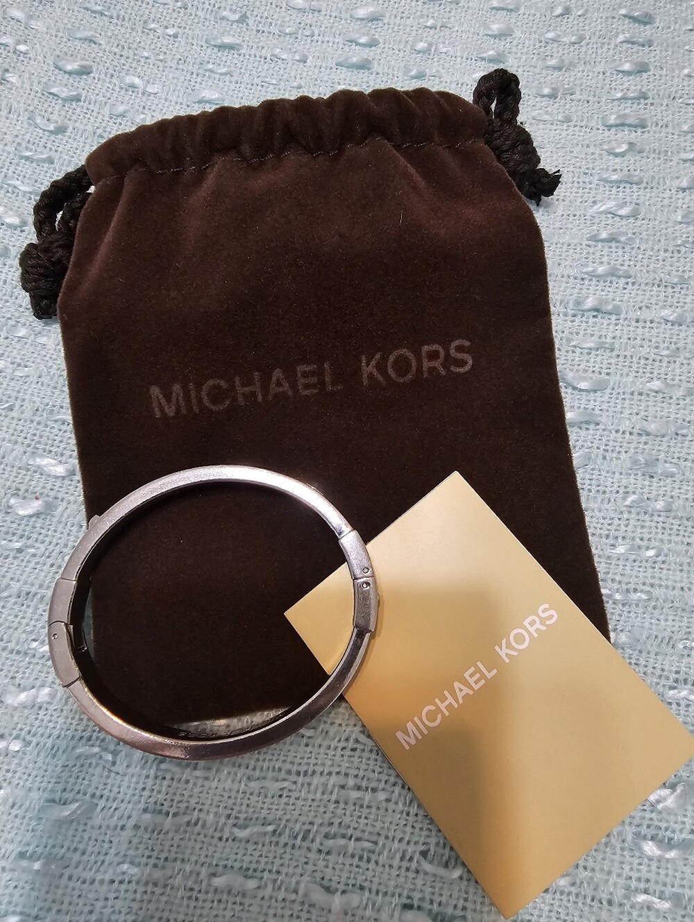 Michael Kors Pave Silver Bangle Bracelet